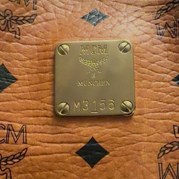 MCM Vintage Visetos:  Cognac Monogram 2-Way Tote & Shoulder Bag | Authentic - Picture 3 of 14